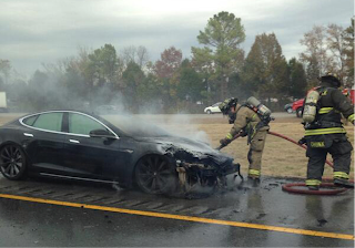 Third Electric Tesla Goes Up In Smoke!