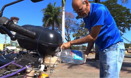 A motorcycle that runs on water?