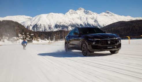 Briton Jamie Barrow Smashes World Snowboard Speed Record with Help from a Maserati Levante
