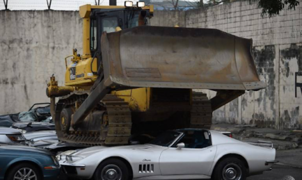 Little Crushed Corvette As Duterte Gets The ‘Dozers Out