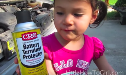 Little Girl Teaches Us How To Change A Car Battery, And More…