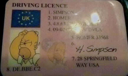 Homer Simpson Stopped for Traffic Violation