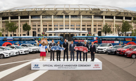 Hyundai and Kia hand over almost 1000 fleet of vehicles for Russia 2018