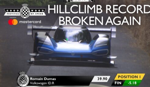 WATCH: Volkswagen’s Electric Race Car Breaks 20-Year Goodwood Record