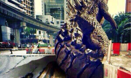Godzilla Causes Traffic Chaos In Kuala Lumpur