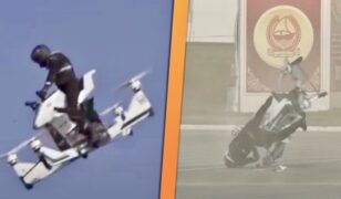 WATCH: Dubai Cop Eats Dirt in Hoverbike Crash!