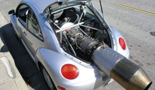 Woo Hoo, the Crazy Town Express is About to Depart! VW Beetle with TURBINE ENGINE Selling For How Much?!