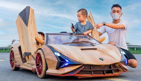 Kerana Sayang, Ayah Bina Kereta Lamborghini Sian Untuk Anak