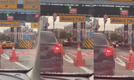 VIDEO: Lamborghini Slips Under Toll Booth Boom Arm; Malaysian Netizens Are NOT Amused