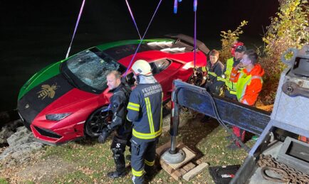 Lamborghini Huracan Terjun Tasik Sebab Nak Tiru James Bond?