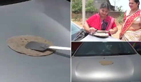 WATCH: Woman Cooks Roti on Car Bonnet