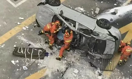 Nio’s Electric Car Plunges 3 Floors During Test Drive In Fatal Accident