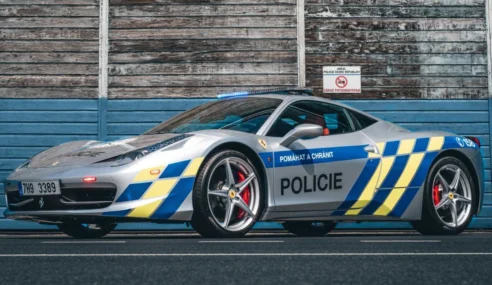 Czech Police Converts Seized Ferrari F 142-458 Italia Into Patrol Vehicle