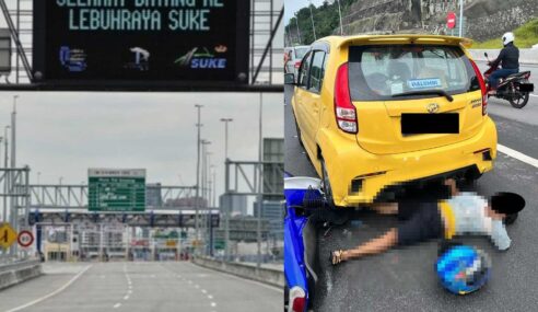 Kemalangan Pertama Di Lebuhraya SUKE. King Myvi Rasmi Dulu
