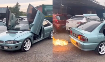 Proton Wira Has Doors that Open Like a Lamborghini and Tesla