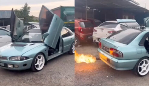 Proton Wira Has Doors that Open Like a Lamborghini and Tesla