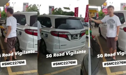 Man Refuelling Singapore-Registered Car with RN95 Petrol Claims to be Malaysian