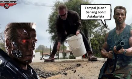 Arnold Schwarzenegger Tampal Jalan. Jadi Lando Zawawi Amerika.