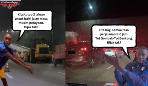 Musim Raya Baru Sibuk Nak Baiki Jalan Di Lebuhraya KL-Karak? Terpaling Buat Kerja