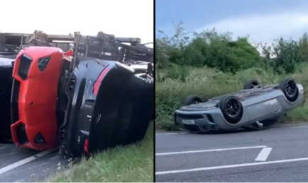 9 Supercar ‘Dikorbankan’ Demi Nyawa Penunggang Basikal