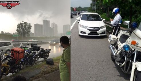 Saman RM2,000 Jika Berhenti Di Laluan Kecemasan Semasa Hujan Lebat