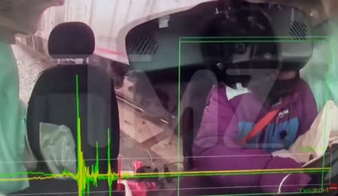 Ever wondered what it is like to be in a van that is hit by a train?