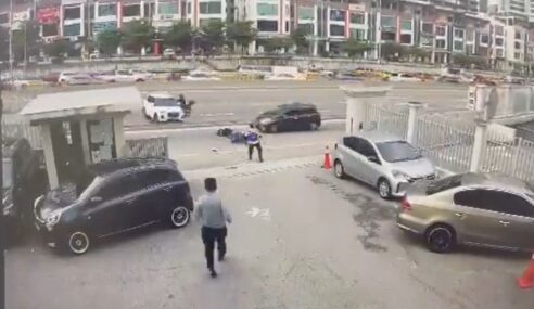 Perodua Ativa Rolls Backwards Into Motorcyclist After Owner Forgets To Pull Handbrake