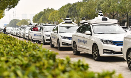 Driverless Car in China Hits a Person Illegally Crossing the Street