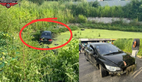 KARMA LANGGAR LARI PENGHANTAR MAKANAN. AKHIRNYA TERBABAS KE TAKUNGAN NAJIS