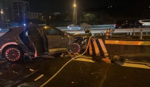 Family’s CNY Trip Ends In Tragedy In Taiwan as EV Hits Barrier and Catches Fire