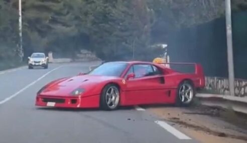 Lando Norris’s Ferrari Hits the Guardrail in Video