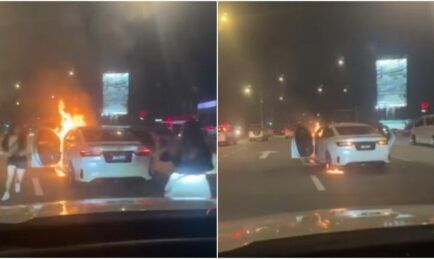 Man Sets Fire To Wife’s Toyota Vios Over Domestic Dispute