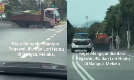 PEMANDU LORI MAIN KEJAR-KEJAR DENGAN ABANG JPJ DAH KENA TAHAN.