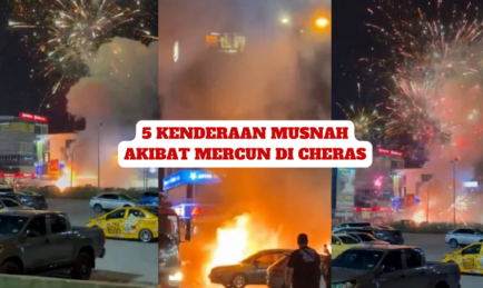 GARA-GARA MERCUN, 5 KENDERAAN MUSNAH. SALAH SIAPA?