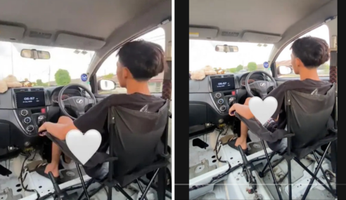 M’sian Removes Car Interior & Swaps It With A Camping Chair
