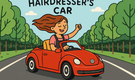 “Hairdresser’s Car” Time to Snip Away This Silly Label