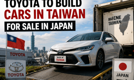 Toyota to build cars in Taiwan for Sale in Japan.