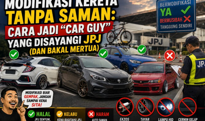 Modifikasi Kereta Tanpa Saman: Cara Jadi “Car Guy” Yang Disayangi JPJ (Dan Bakal Mertua)