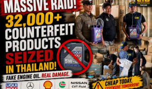 Fake Engine Oil Scandal: Thai Police Seize Over 32,000 Counterfeit Products in Major Warehouse Raid