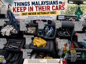 Things Malaysians Keep in Their Cars (But Never Actually Use)