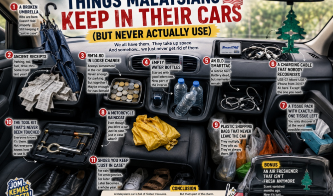Things Malaysians Keep in Their Cars (But Never Actually Use)