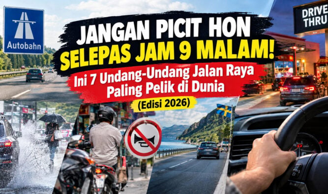 Jangan Picit Hon Selepas Jam 9 Malam! Ini 7 Undang-Undang Jalan Raya Paling Pelik di Dunia (Edisi 2026)