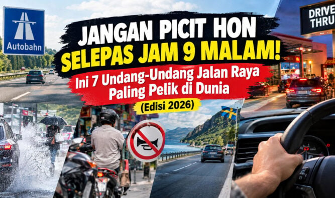 Jangan Picit Hon Selepas Jam 9 Malam! Ini 7 Undang-Undang Jalan Raya Paling Pelik di Dunia (Edisi 2026)